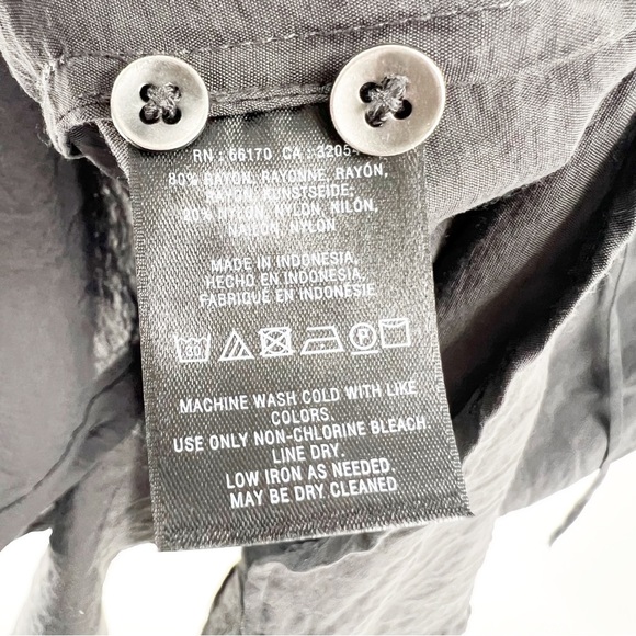 Anthropologie MAEVE Button-Down Shirt Dress GREY SIZE 10 - Picture 8 of 10